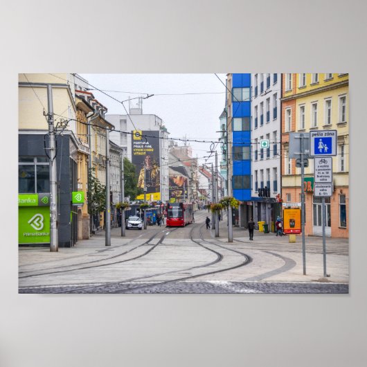 Modern Bratislava Street, Slowakei Poster (Vorne)
