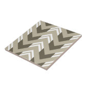 Modern braun, beige, weiß Chevron-Muster Fliese (Seite)