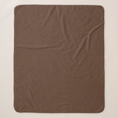Modern Braun Chocolate Einfarbig Sherpadecke (Vorderseite)