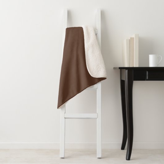 Modern Braun Chocolate Einfarbig Sherpadecke (Beispiel)