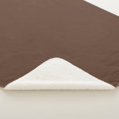 Modern Braun Chocolate Einfarbig Sherpadecke (3/4)