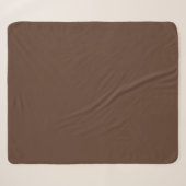 Modern Braun Chocolate Einfarbig Sherpadecke (Vorderseite (Horizontal))