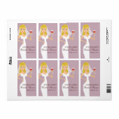 Modern Braut Brautparty Weinthemenlabel (Vorne)