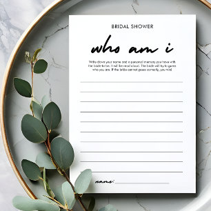 Modern Brautparty Memory Game Card Einladung