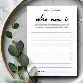 Modern Brautparty Memory Game Card Einladung