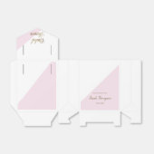 Modern Brautparty Pink Gold Script Bevorzugung Box Geschenkschachtel (Ungefaltet)