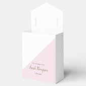 Modern Brautparty Pink Gold Script Bevorzugung Box Geschenkschachtel (Geöffnet)