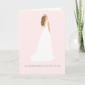 Modern Brautparty Pink Herzlichen Glückwunsch Karte (Vorderseite)