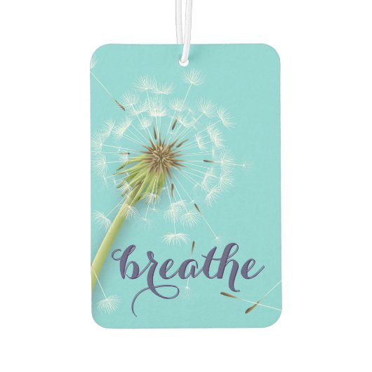 Modern BREATHE Script Dandelion Blue Autolufterfrischer (Rückseite)