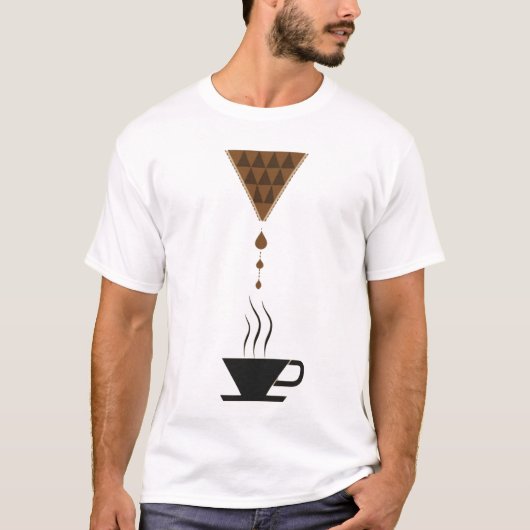 Modern Brew | Geometric Minimalist Pour Over Coffe T-Shirt (Vorderseite)