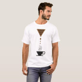 Modern Brew | Geometric Minimalist Pour Over Coffe T-Shirt (Vorne ganz)