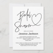 Modern Bridal Dusche Einladung (Vorderseite)