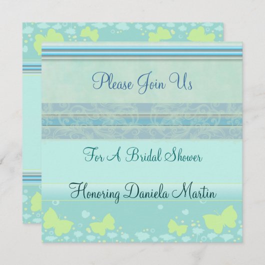 Modern Bridal / Polterabend Einladungen (Vorne/Hinten)