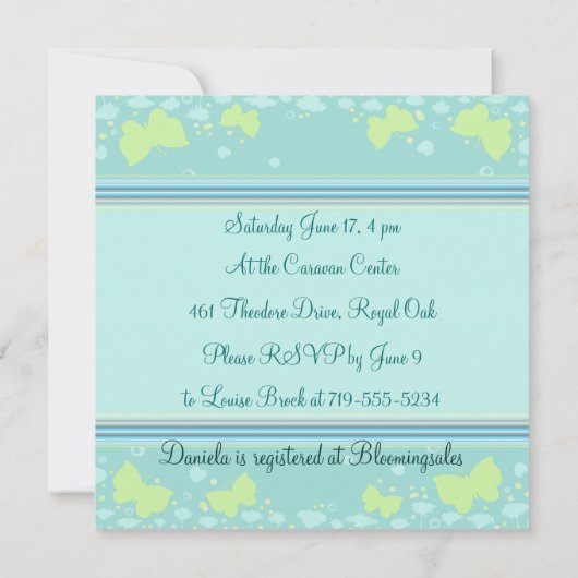 Modern Bridal / Polterabend Einladungen (Rückseite)