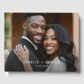 Modern Bride Groom Wedding Guest Book Gästebuch (Vorderseite)