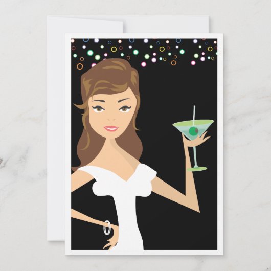 Modern Bride Junggeselinnen-Abschied Einladung (Rückseite)