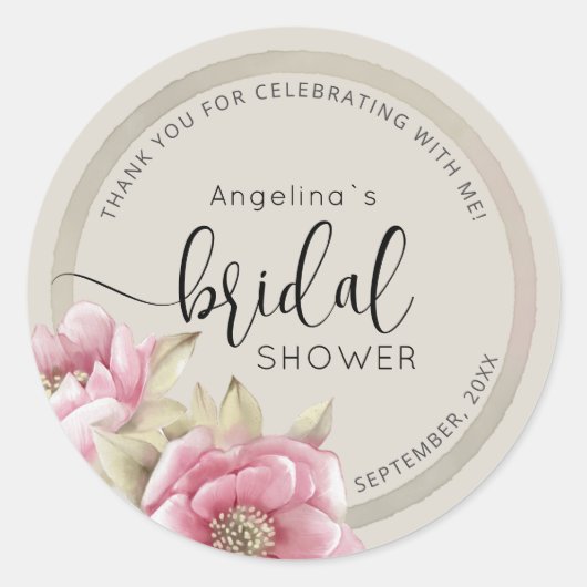 Modern Bride Shower Sticker  (Vorderseite)