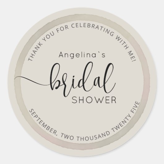 Modern Bride Shower Sticker  (Vorderseite)
