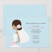 Modern Bride Silhouette Einladung (Vorne/Hinten)