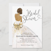 Modern Bride White Gold Wedding Gown Brautparty