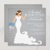 Modern Bride Wine Bridal Dusche Einladungen (Vorne/Hinten)