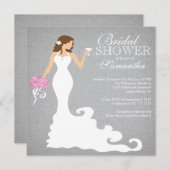 Modern Bride Wine Bridal Dusche Einladungen (Vorne/Hinten)