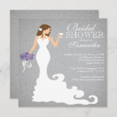 Modern Bride Wine Bridal Dusche Einladungen (Vorne/Hinten)