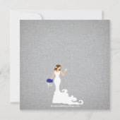 Modern Bride Wine Bridal Dusche Einladungen (Rückseite)