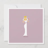 Modern Bride Wine Theme Bridal Dusche Einladung (Rückseite)