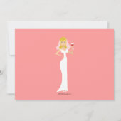 Modern Bride Wine Theme Bridal Dusche Einladung (Rückseite)