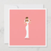 Modern Bride Wine Theme Bridal Dusche Einladung (Rückseite)