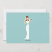 Modern Bride Wine Theme Bridal Dusche Einladung (Rückseite)