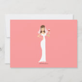 Modern Bride Wine Theme Bridal Dusche Einladung (Rückseite)