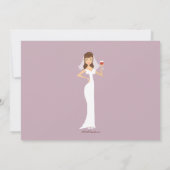 Modern Bride Wine Theme Bridal Dusche Einladung (Rückseite)