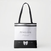 Modern Bridesmaid Gift | Luxury Typography Tote Tasche (Vorderseite)