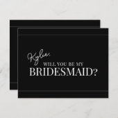 Modern Bridesmaid Vorschlag Card Einladung (Vorne/Hinten)