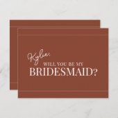 Modern Bridesmaid Vorschlag Card Einladung (Vorne/Hinten)
