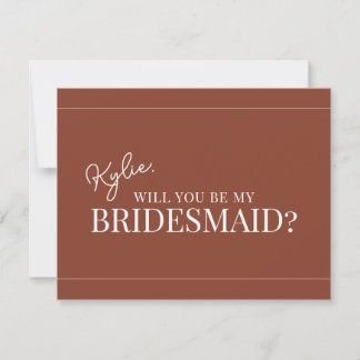 Modern Bridesmaid Vorschlag Card Einladung