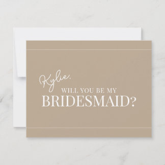 Modern Bridesmaid Vorschlag Card Einladung