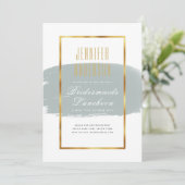 Modern Bridesmaier Luncheon Tea Brunch Einladung (Stehend Vorderseite)