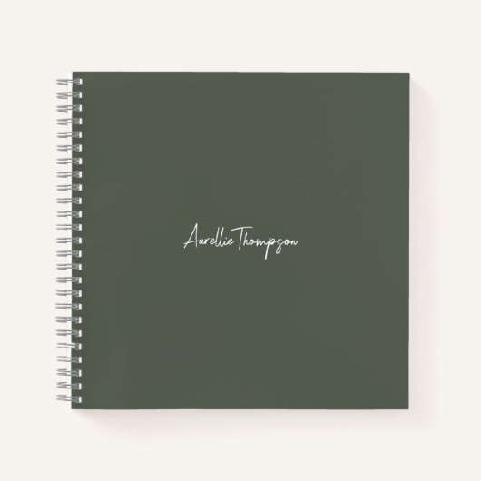 Modern Bridmaid Bridal Sage Green Monogram Notizblock (Vorderseite)