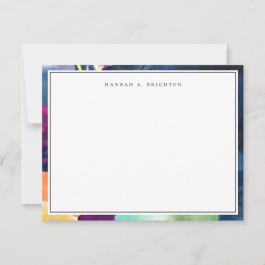 Modern Bright Abstract Painted Mitteilungskarte (Vorderseite)