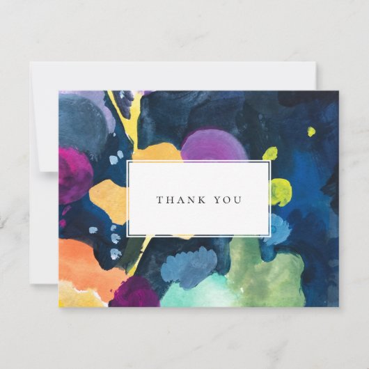 Modern Bright Abstract Painted Pattern Mitteilungskarte (Vorderseite)