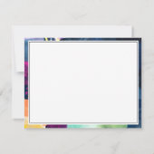 Modern Bright Abstract Painted Pattern Mitteilungskarte (Rückseite)