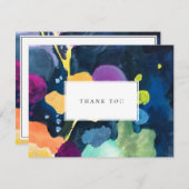 Modern Bright Abstract Painted Pattern Mitteilungskarte (Vorne/Hinten)