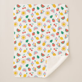 Modern Bright Colourful Smiling Suns and Rainbows  Sherpadecke