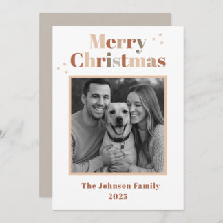  Modern & Bright Family Christmas Card Feiertagskarte