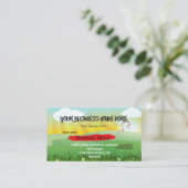 Modern Bright Festival Theme Business Card Visitenkarte (Stehend Vorderseite)