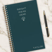 Modern Bright Ideas Personalized Name Stylish Notizblock