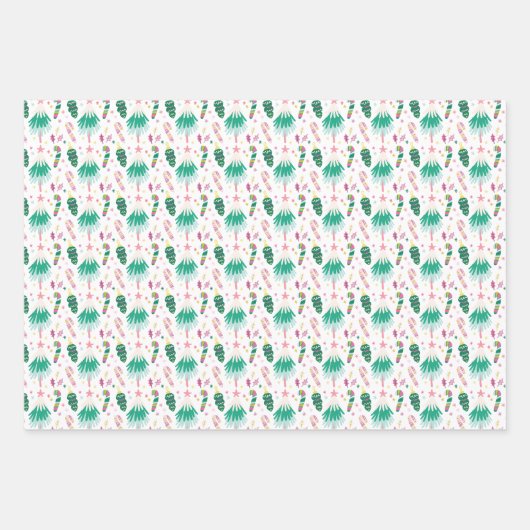 Modern Bright Multicolored Whimsical Christmas Geschenkpapier Set (Vorderseite)